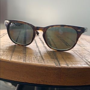 RAYBAN Round Tortoiseshell Acetate Sunglasses